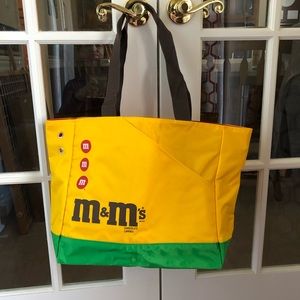 Fun, cute M&M logo tote bag